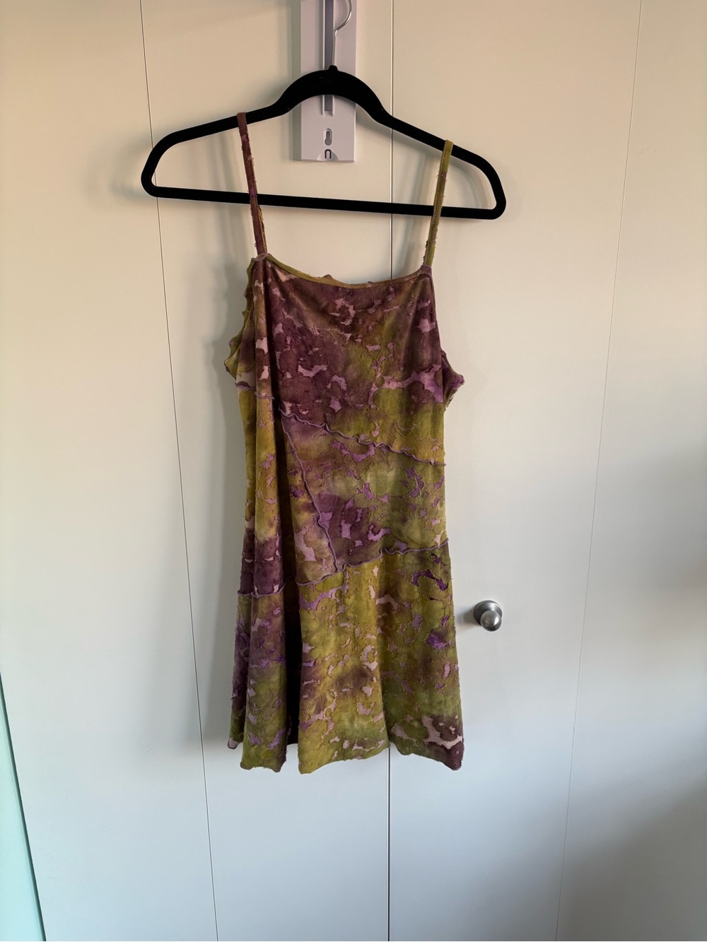 wild fable Olive & Purple Tie-Dye Slip Dress